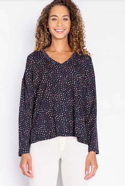 Under the Fall Moon Long sleeve Top - Slate