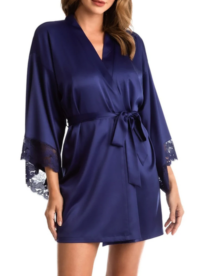 In Bloom By Jonquil Bailey Robe - Marine Blue