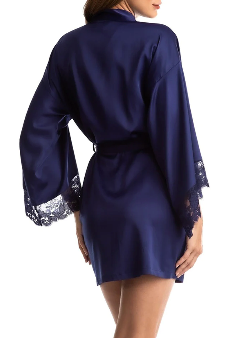 In Bloom By Jonquil Bailey Robe - Marine Blue
