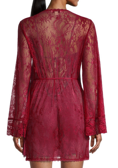 Bloom By Jonquil Wait Until Dark Lace Robe - Cinnamon