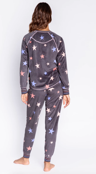 Starry Sunsets Lounge Top - Charcoal