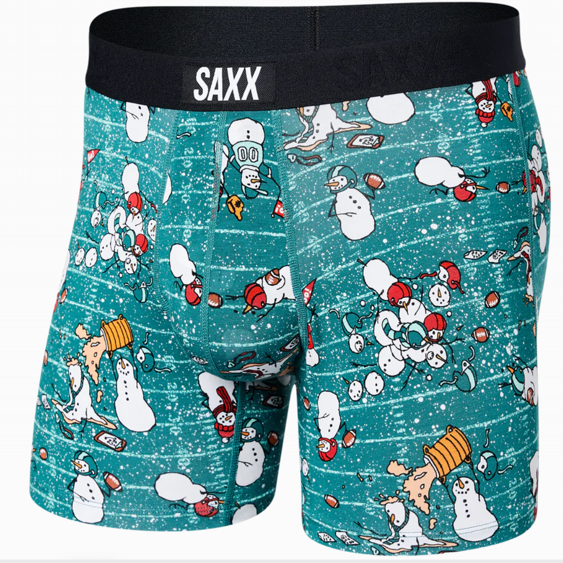 Vibe Super Soft Boxer -  Gridiron Snowman- Green