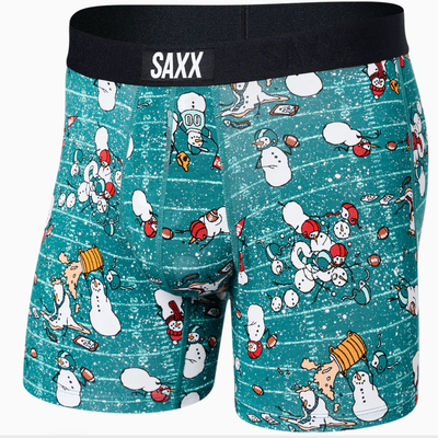 Vibe Super Soft Boxer -  Gridiron Snowman- Green