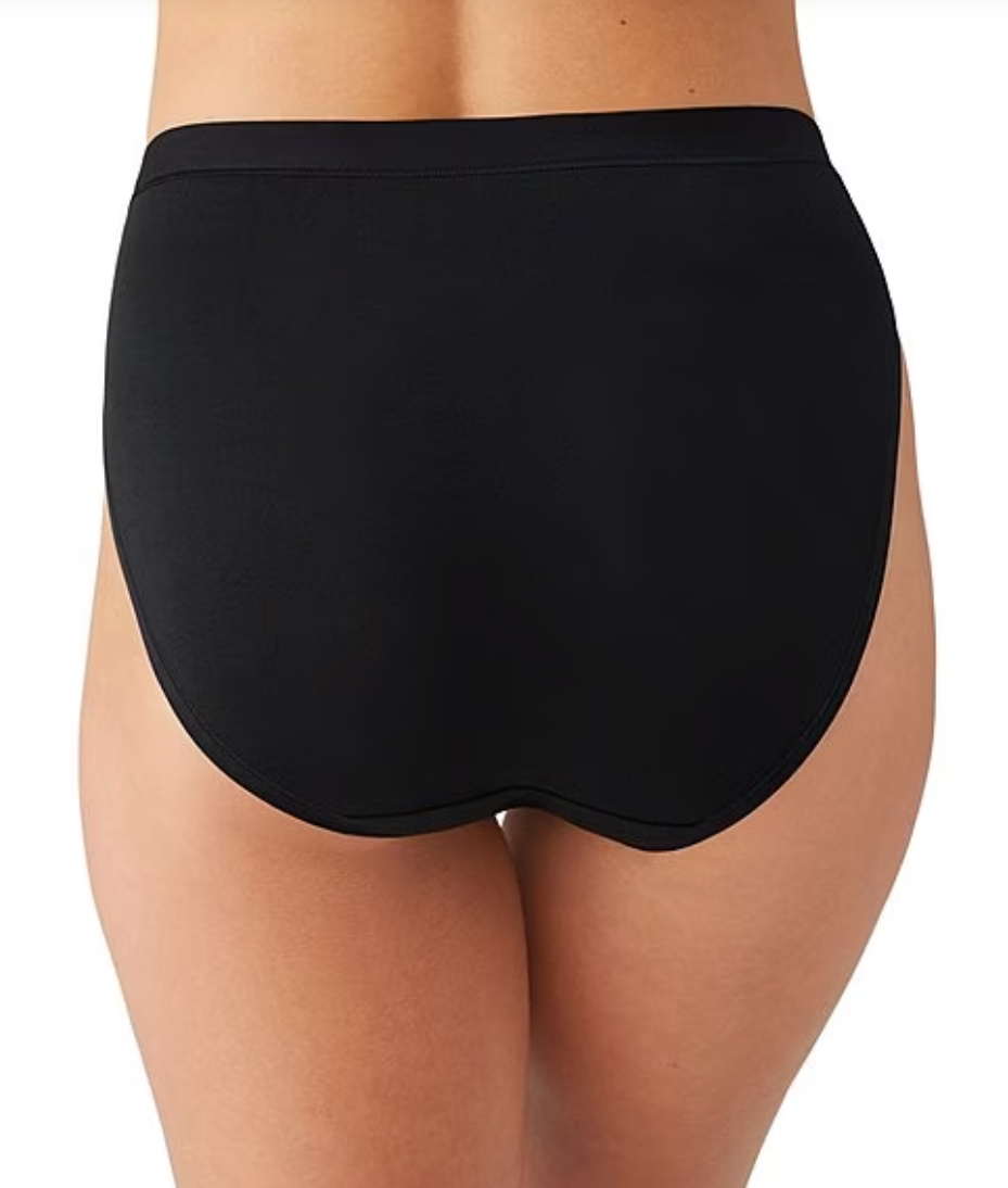 Understated Cotton Hi-Cut Panty - Black