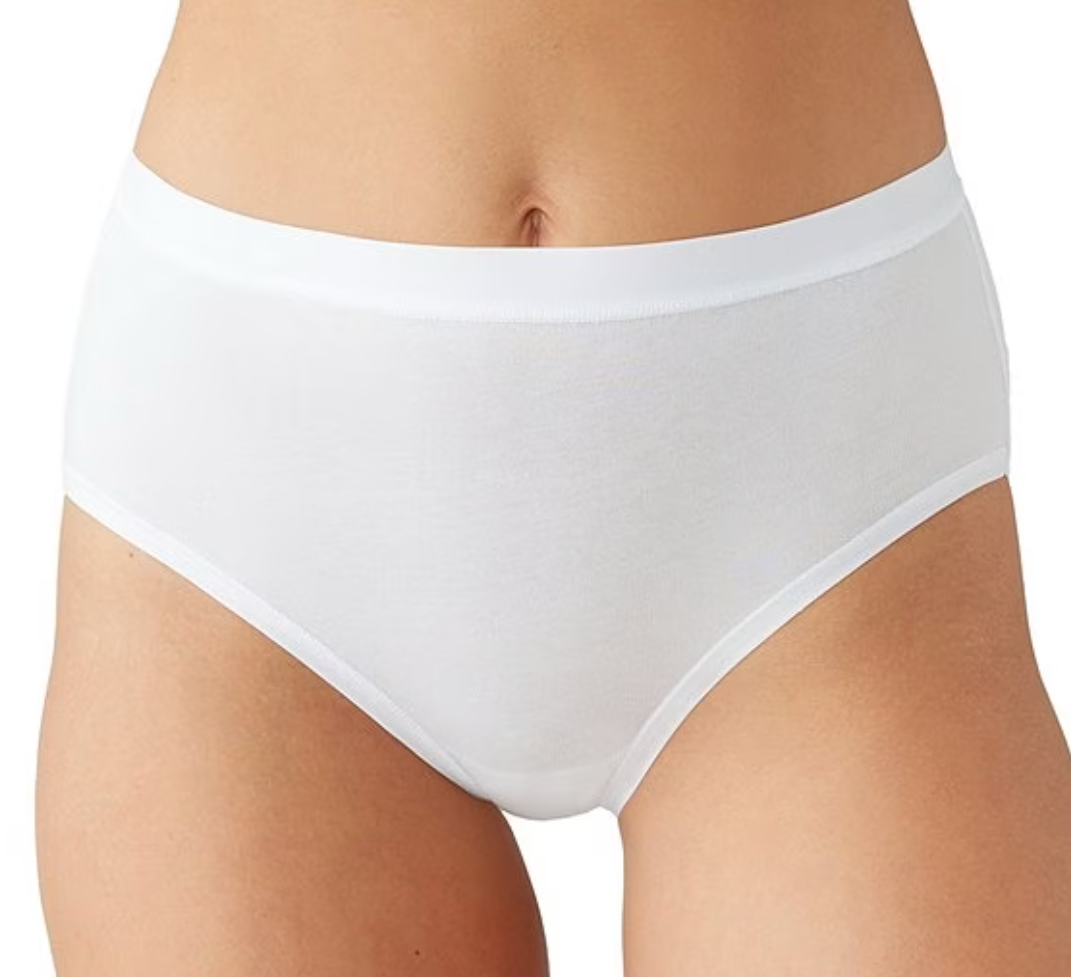 Understated Cotton Brief Panty - White