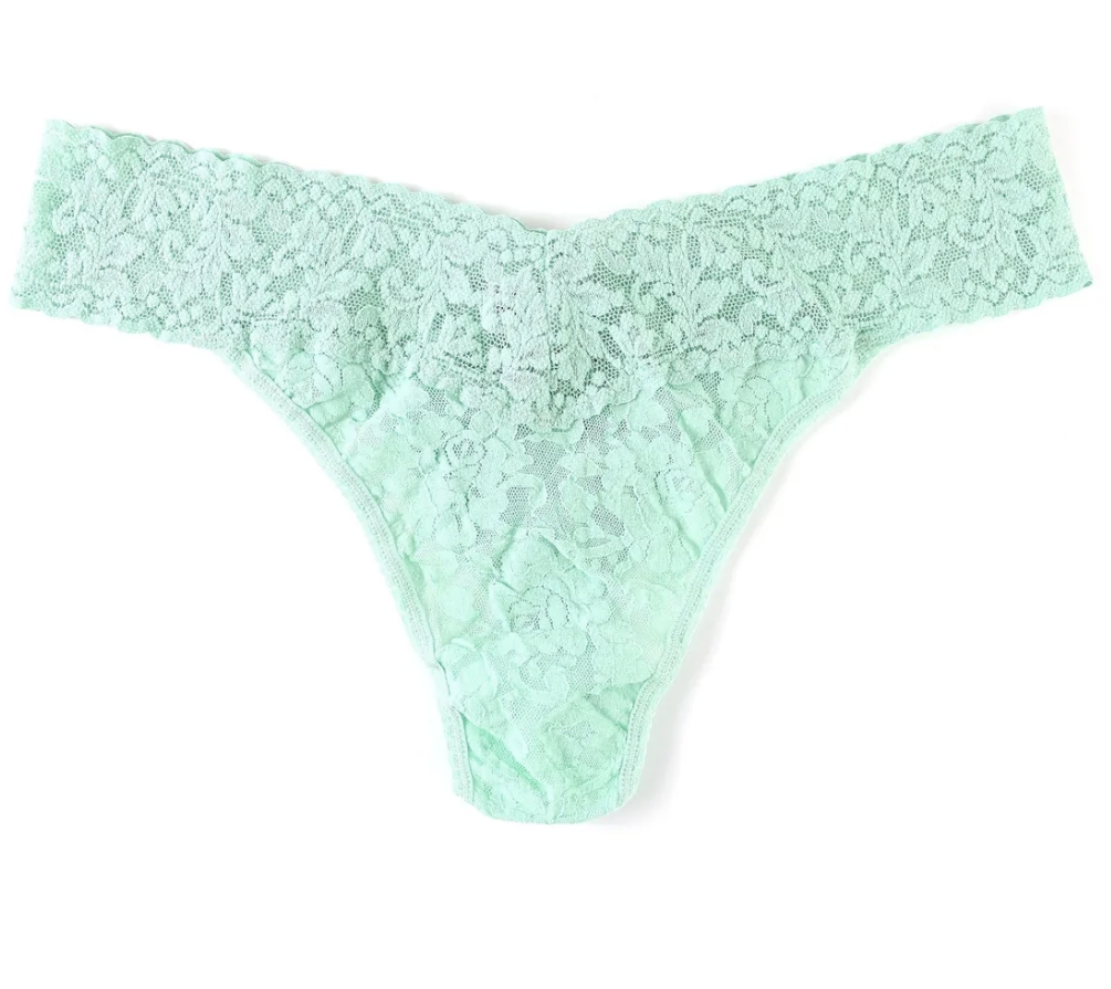 Signature Lace Original Rise Thong - Spring Mint Green