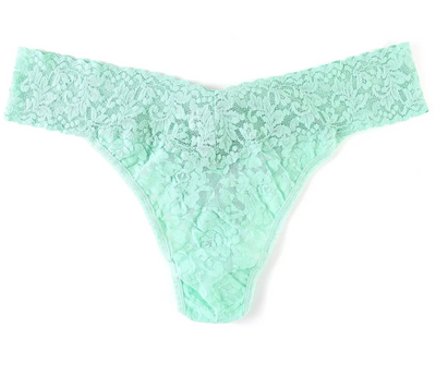 Signature Lace Original Rise Thong - Spring Mint Green