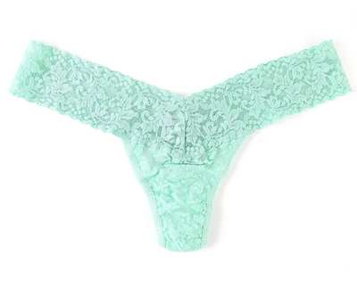 Signature Lace Low Rise Thong - Spring Mint Green