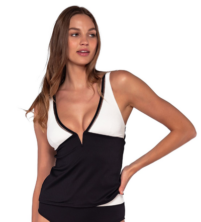 Vivian Plunge Tankini- Roll the Dice