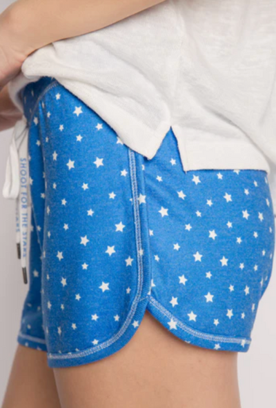Blue Star Long Shorts - Tranquil Blue