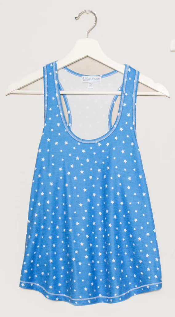 Blue Star Tank Top - Tranquil Blue