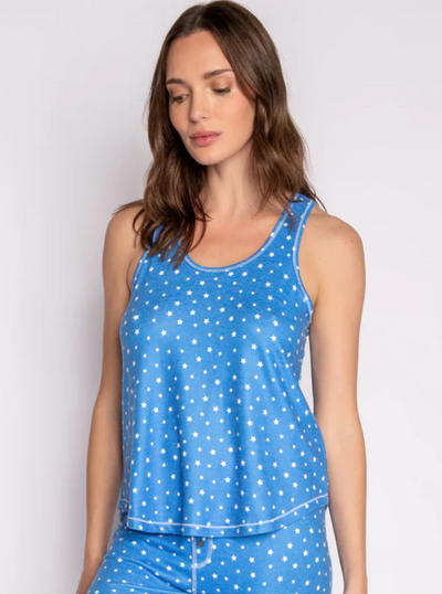 Blue Star Tank Top - Tranquil Blue