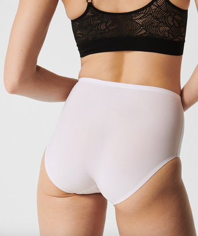 SoftStretch High Waist Brief - White