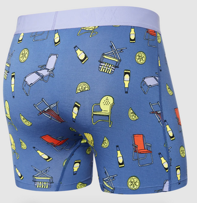 Vibe Super Soft Boxer Brief / Slim Fit - Lawnchairs & Limes- Blue