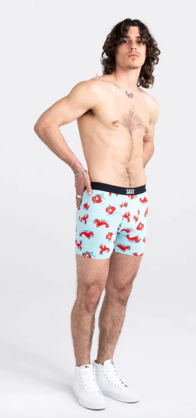 Ultra Super Soft Boxer Brief - Lobster Lounger- Aqua