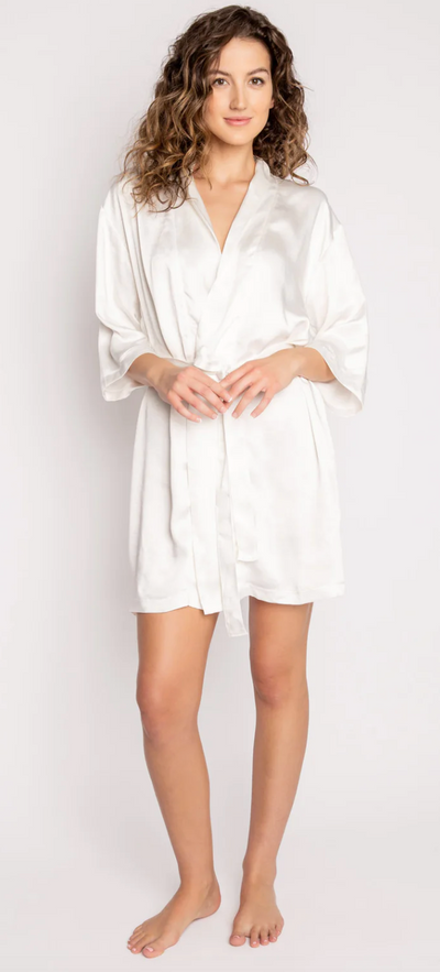 Luxe Aloe Bridal Robe - White