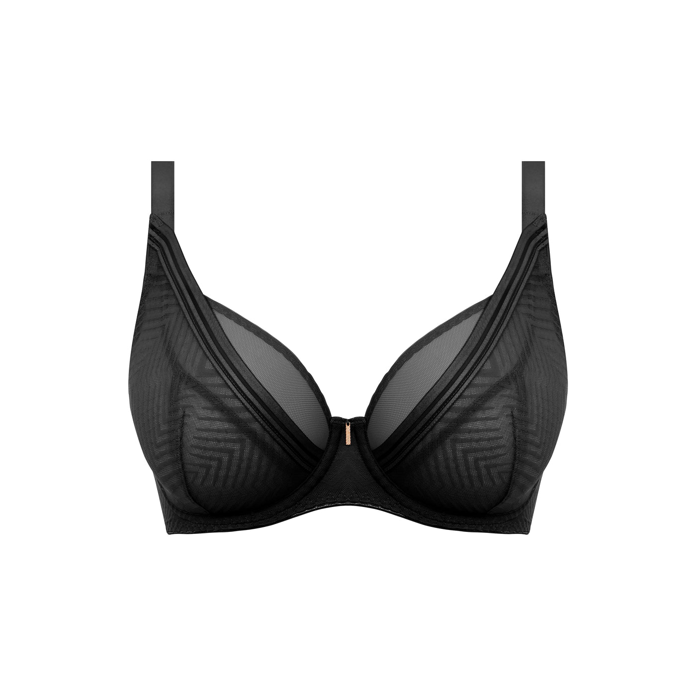 Tailored Underwire High Apex Plunge Bra - Black