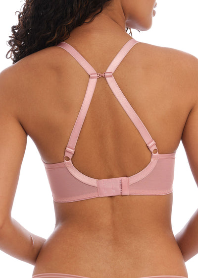 Tailored Moulded Plunge Bra- Ash Rose