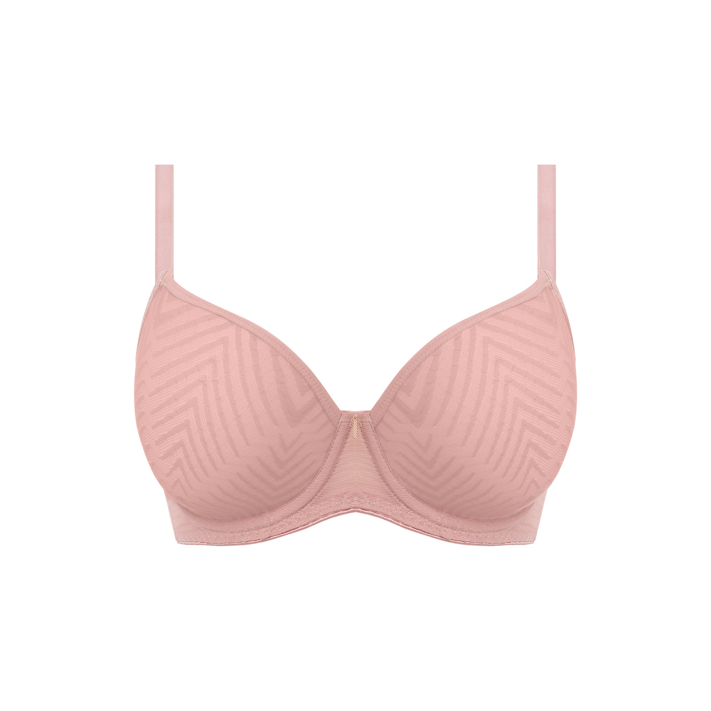 Tailored Moulded Plunge Bra- Ash Rose