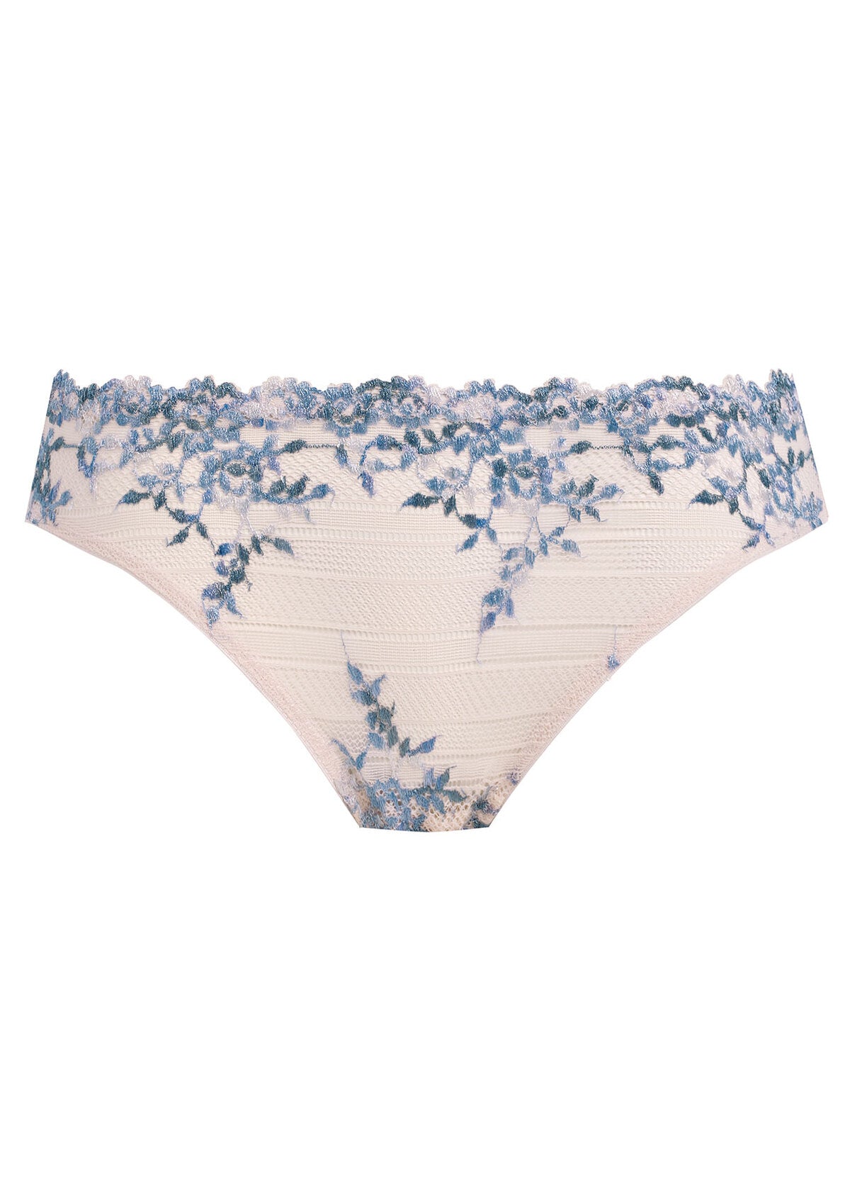Embrace Lace Brief - Parchment/Blue