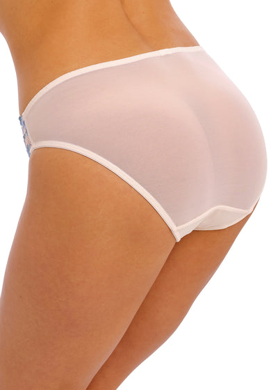 Embrace Lace Brief - Parchment/Blue