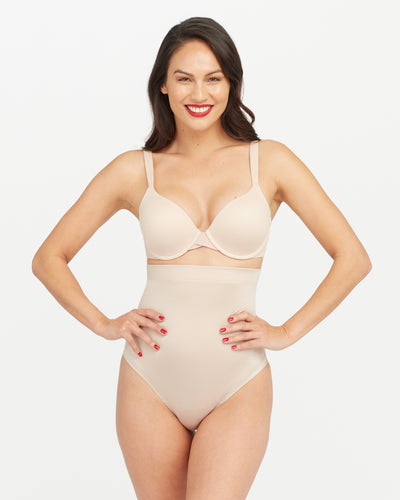 Suit Your Fancy High-Waisted Thong - Champagne Beige