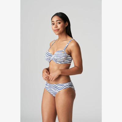 Ravena Bikini Top Full Cup Ruffed-Adriatic Blue