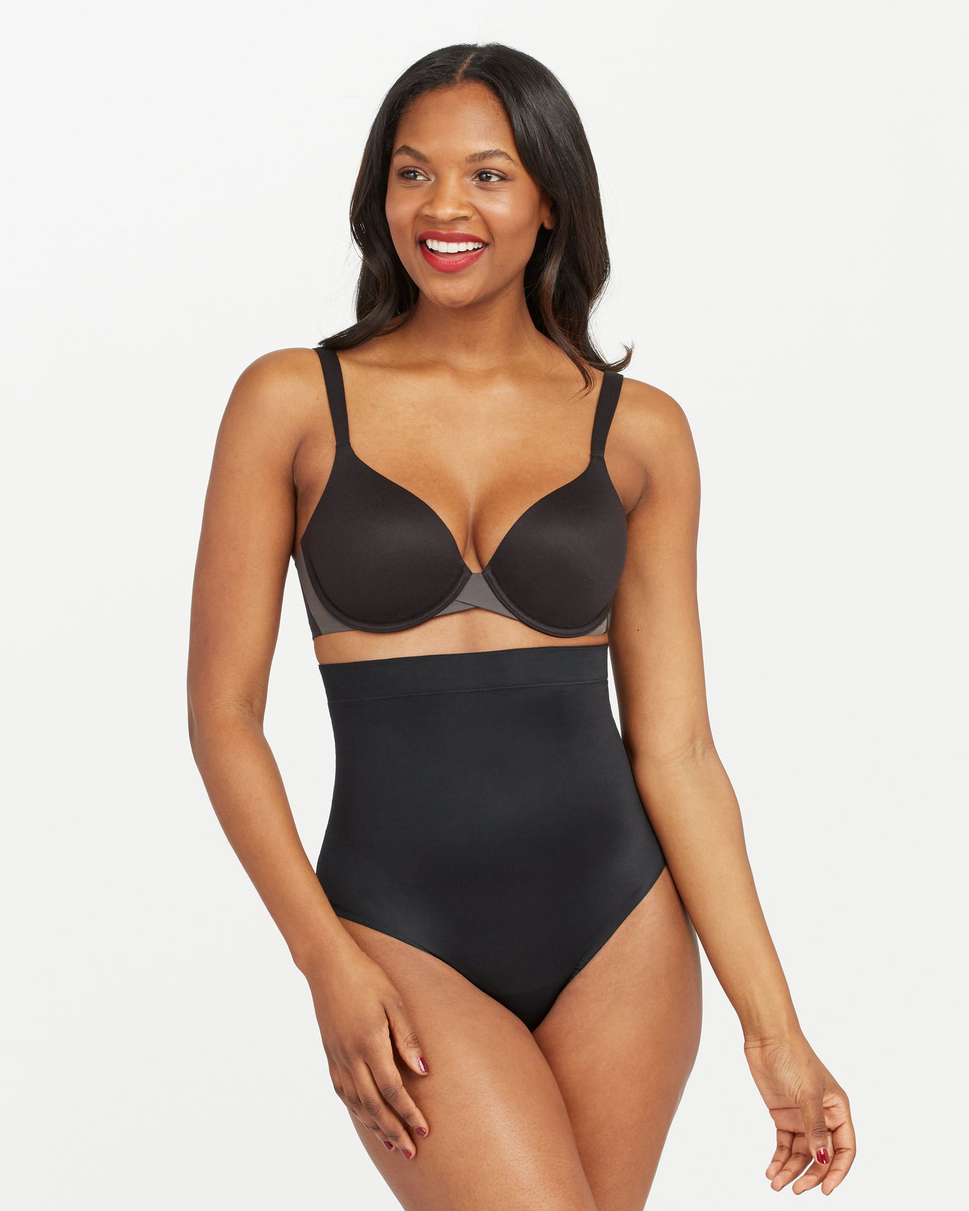 Suit Your Fancy High-Waisted Thong - Very Black