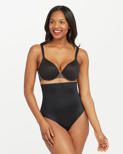 Suit Your Fancy High-Waisted Thong - Very Black