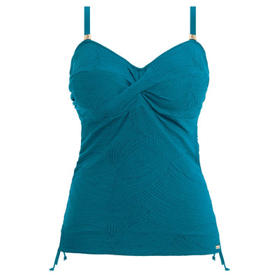 Ottawa Twist Front Tankini Top - Petrol