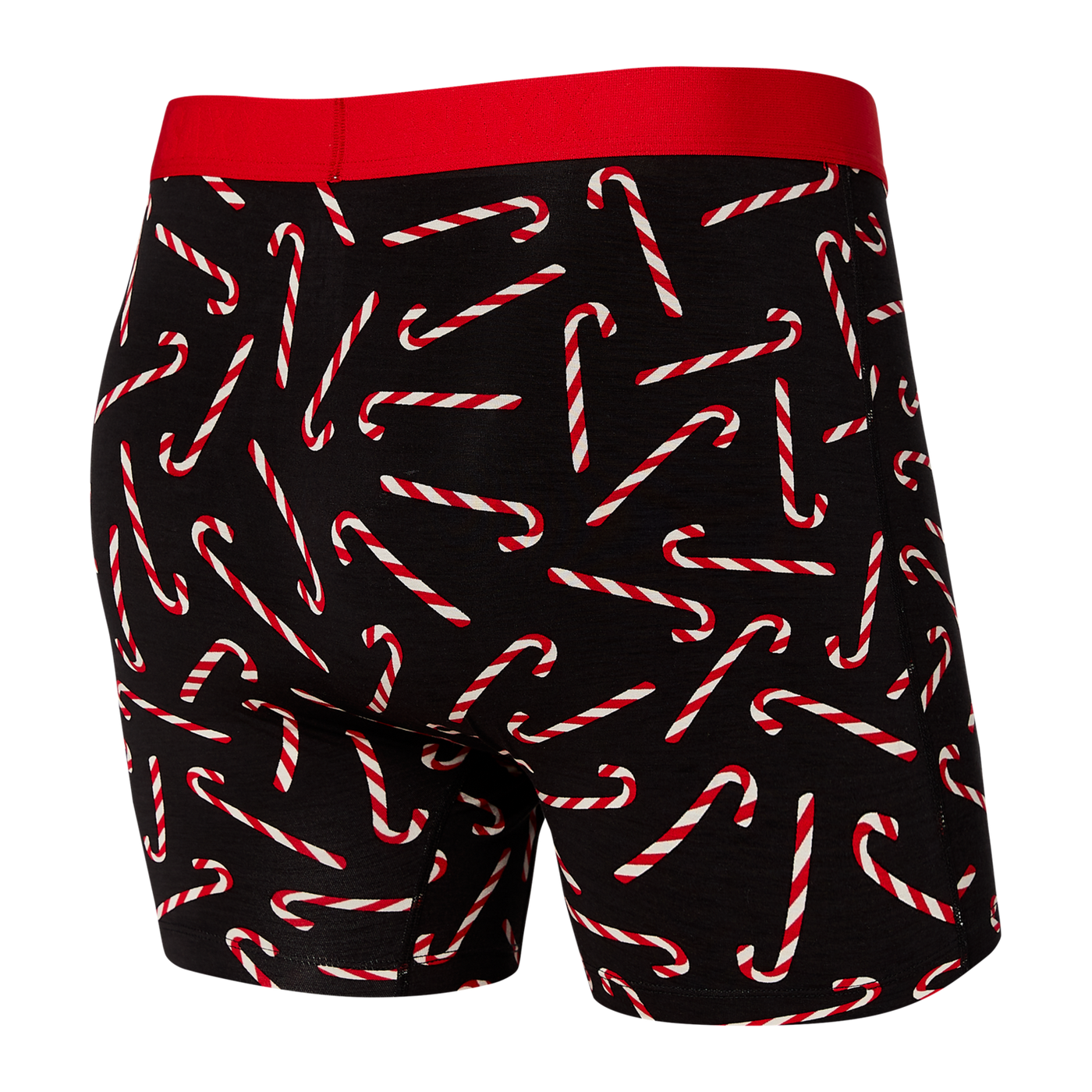 Vibe Super Soft Jersey Boxer Brief - Black Candy Canes