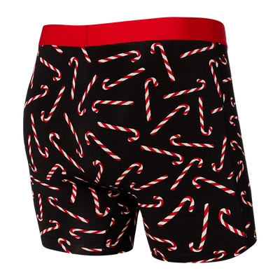 Vibe Super Soft Jersey Boxer Brief - Black Candy Canes