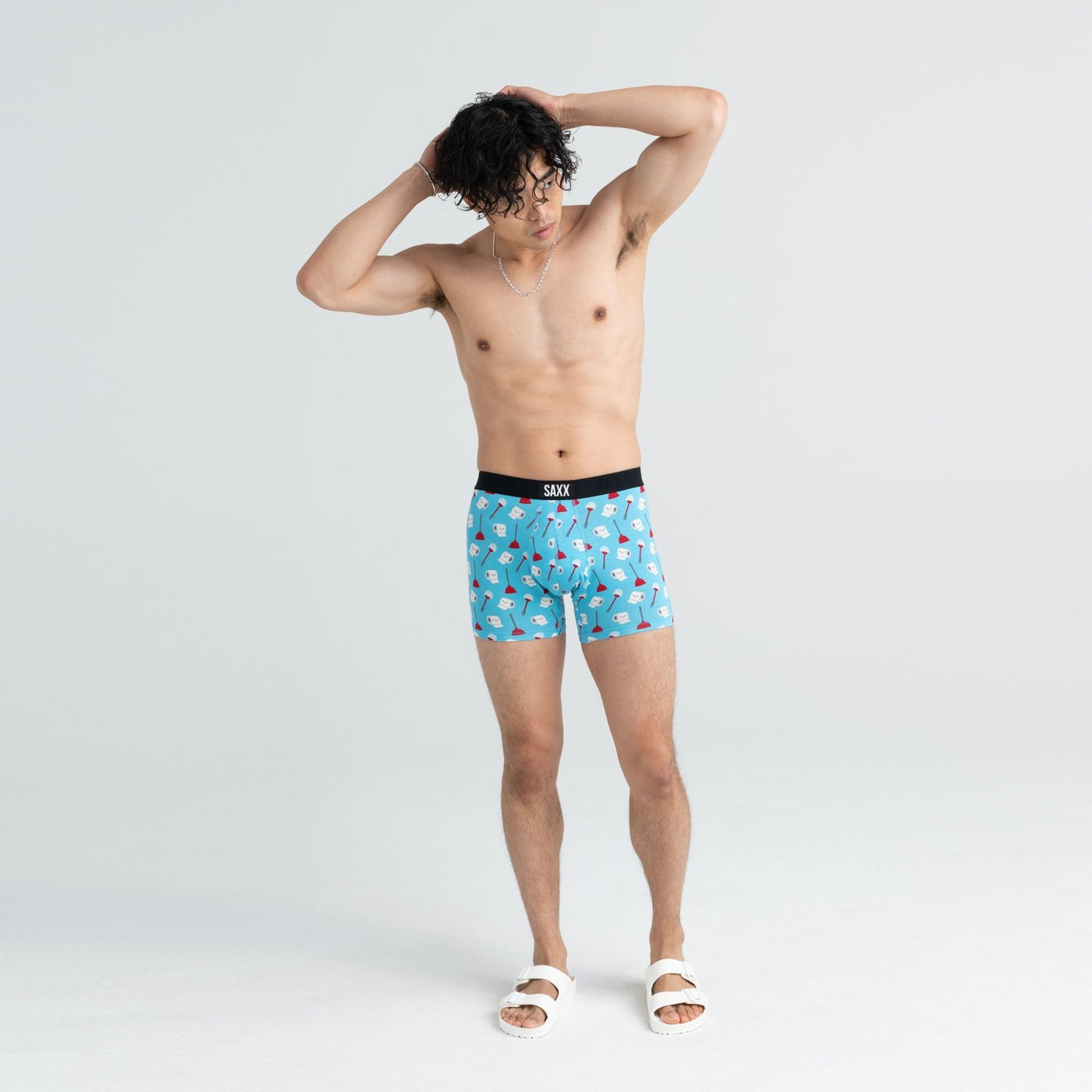 Vibe Super Soft Jersey Boxer Brief - Blue Love What You Doo