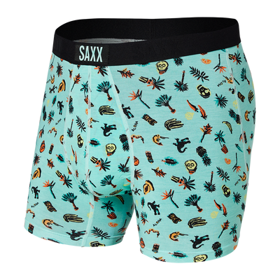 Vibe Super Soft Jersey Boxer Brief - Mint Remote Island