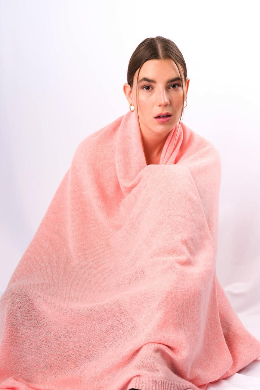 Cashmere Scarf/Wrap - Baby Pink