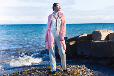 Cashmere Scarf/Wrap - Baby Pink