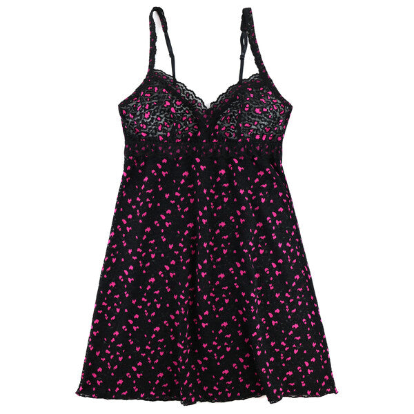 Cross-Dyed V-Neck Chemise - Pink Tulip